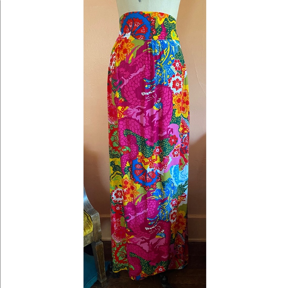 Trashy Diva Psychedelic Dragons Maxi Skirt XL